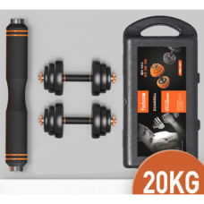 Гантель FED 20 кг чорна FED-8007 (AN)